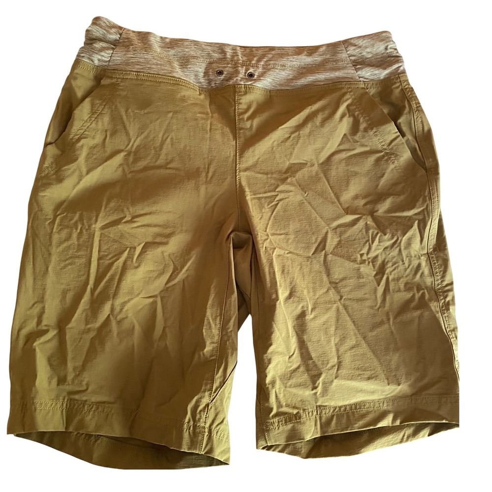 Duluth Trading Armachillo Shorts Long Modest 8 Yellow Ripstop Hiking